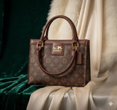 Signature Print Women's Satchel Bag - Designer Look Top Handle Handbag | printed satchel bag | designer-inspired purse | structured top handle bag | women's statement bag | everyday luxury tote