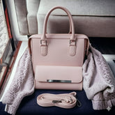 Vegan Leather Work Tote Bag for Women - Chic Everyday Handbag with Zip Closure