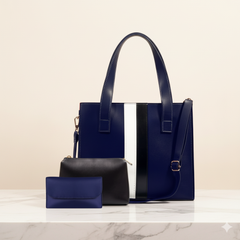 3-in-1 Triple Pouch Tote Bag Set | Ladies Shoulder Handbag & Crossbody Purse | Multi-Pouch Handbag | Ladies Tote Bag with Purse | Large Capacity Shoulder Bag | 3 Piece Handbag Set