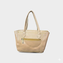 Everyday Leather Shoulder Bag with Exterior Zip Pocket - Versatile Women's Purse | Practical Leather Handbag | Crossbody Zip Pocket Bag | Ladies Daily Shoulder Bag | Soft Leather Everyday Bag