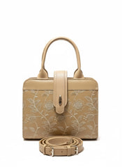 Floral Stitch Tote Bag for Women | Elegant Embroidered Top Handle Purse | Ladies Embroidered Handbag | Floral Stitch Shoulder Bag | Designer Inspired Tote | Unique Stitch Detail Purse | Elegant Day Bag Women