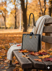 Bag H Collection Luxury Leather Handbag - Elegant Top-Handle Tote 👜 | Signature H Hardware Bag | Structured Top-Handle Tote | Quiet Luxury Ladies Handbag | Designer Style Work Bag 2026 | Premium Vegan Leather Satchel