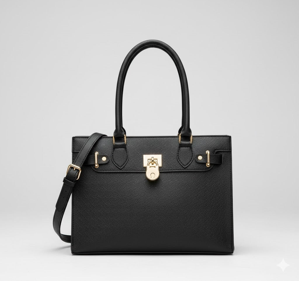M&S Collection Women's Faux Leather Tote Bag - Stylish & Practical Shoulder Bag | Ladies Everyday Bag | Women's Vegan Leather Purse | M&S Quality Handbag
