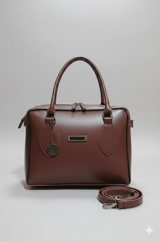 Dual-Zip Crossbody Bag for Women | Stylish PU Leather Shoulder Purse | Ladies Dual Zipper Bag | PU Leather Crossbody Purse | Multi-Compartment Shoulder Bag | Everyday Fashion Handbag | Small Travel Crossbody