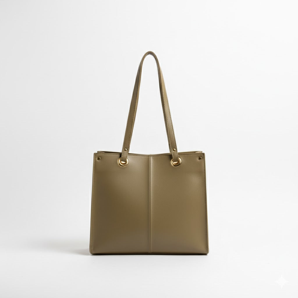 "Double Eye" Ladies' Tote Handbag | Chic PU Leather Shoulder Bag | Chic Women's Tote | Everyday Shoulder Bag | PU Leather Carryall | Fashion Double Handle Bag | Designer Look Tote Purse