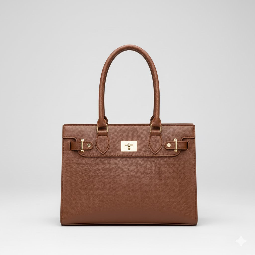 M&S Collection Women's Faux Leather Tote Bag - Stylish & Practical Shoulder Bag | Ladies Everyday Bag | Women's Vegan Leather Purse | M&S Quality Handbag