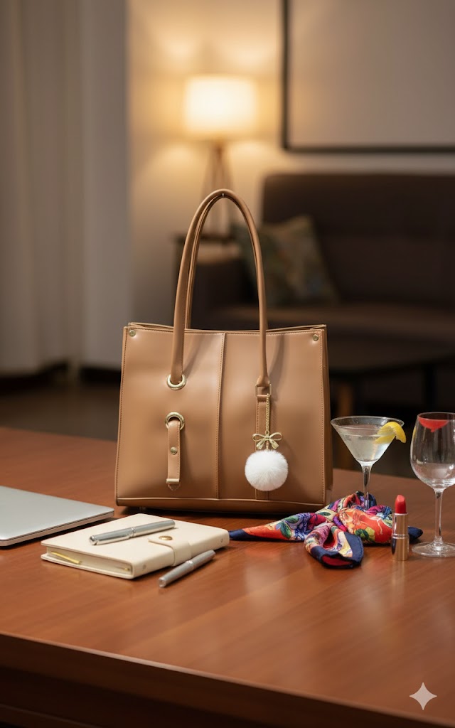 Classic Elegance Tote Bag | Women's Professional Shoulder Handbag | Work Tote for Women | Everyday Ladies Bag | Large Capacity Handbag | Structured Shoulder Bag