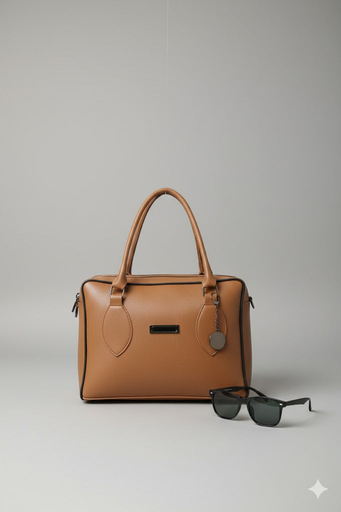 Dual-Zip Crossbody Bag for Women | Stylish PU Leather Shoulder Purse | Ladies Dual Zipper Bag | PU Leather Crossbody Purse | Multi-Compartment Shoulder Bag | Everyday Fashion Handbag | Small Travel Crossbody