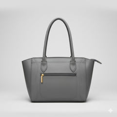 Everyday Leather Shoulder Bag with Exterior Zip Pocket - Versatile Women's Purse | Practical Leather Handbag | Crossbody Zip Pocket Bag | Ladies Daily Shoulder Bag | Soft Leather Everyday Bag