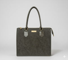 Royal Collection Structured Leather Tote | Laptop & Work Bag for Women | Professional Tote | Structured Work Bag | Neutral Leather Handbag | Everyday Business Bag | Chic Commuter Purse