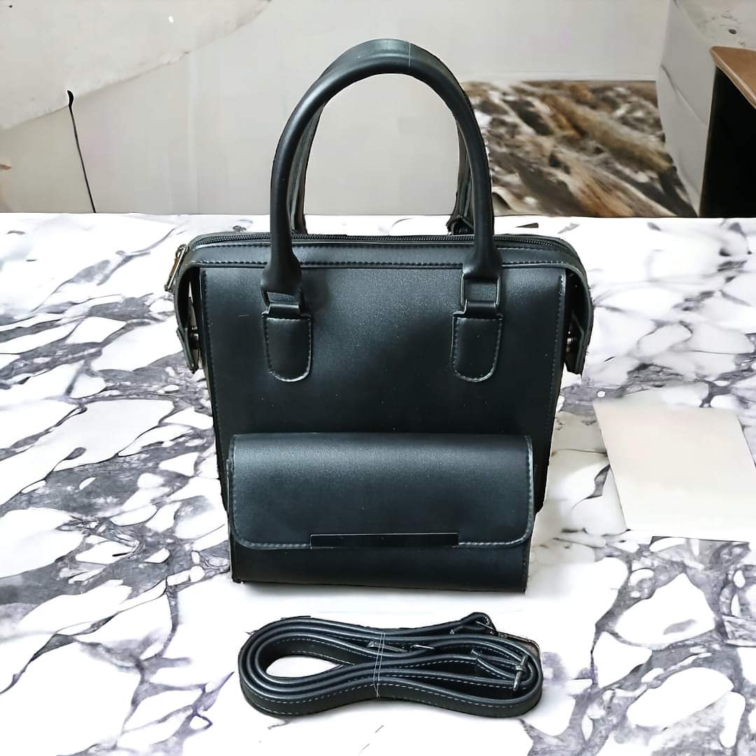 Vegan Leather Work Tote Bag for Women - Chic Everyday Handbag with Zip Closure