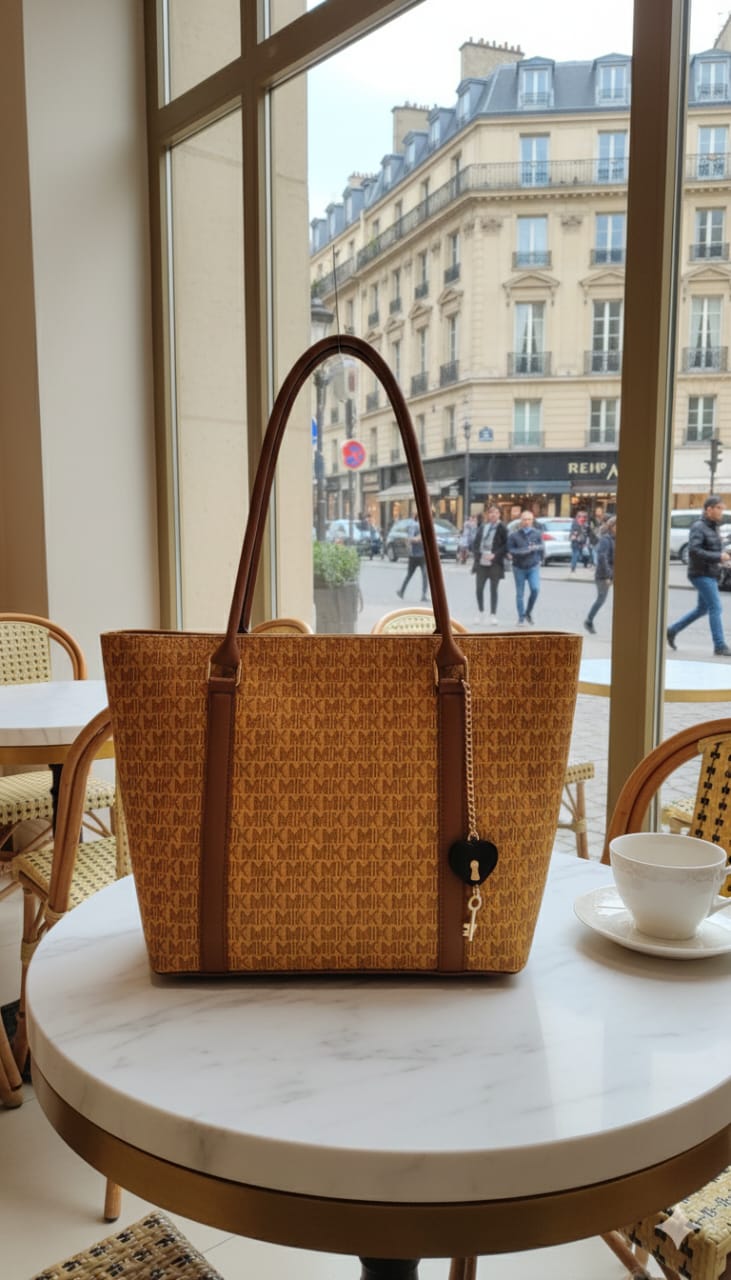 MK Signature Tote Bag for Ladies - Designer Shoulder Purse | Luxury Handbags for Girls |  Casual Shoulder Bag Women | New Design Ladies Purse | Fashionable Tote for Women