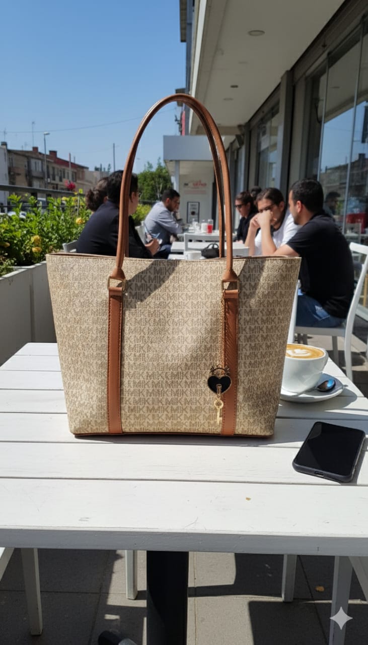 MK Signature Tote Bag for Ladies - Designer Shoulder Purse | Luxury Handbags for Girls |  Casual Shoulder Bag Women | New Design Ladies Purse | Fashionable Tote for Women