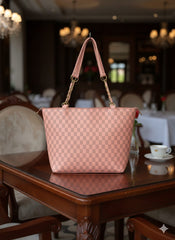 Checkered Tote Hand Bags