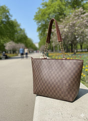 Checkered Tote Hand Bags