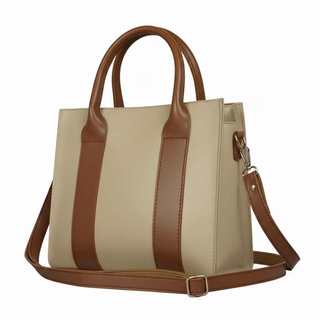 Classic Dual-Tone Flap Box Handbag