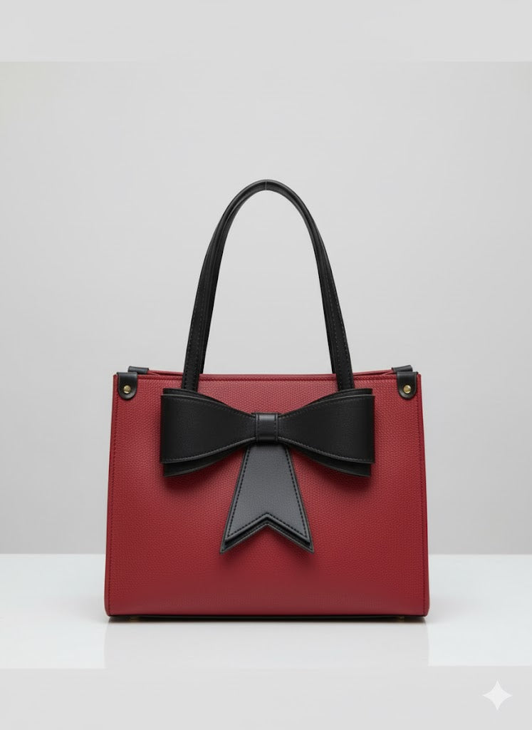 Aesthetic Bow Charm Tote Bag | Cute Canvas Shoulder Bag for Women | Aesthetic Tote Bag | Canvas Shoulder Bag | Cute Tote Bag | Large Capacity Handbag | Women's Bow Purse