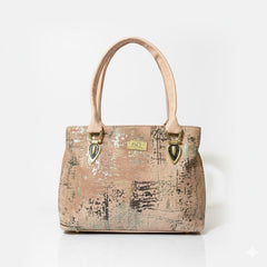 Metallic Textured Leather Handbag | Luxe Shoulder Tote | Metallic leather tote | Textured finish handbag | Designer look shoulder bag | Shimmering leather accessories | Elegant everyday carryall