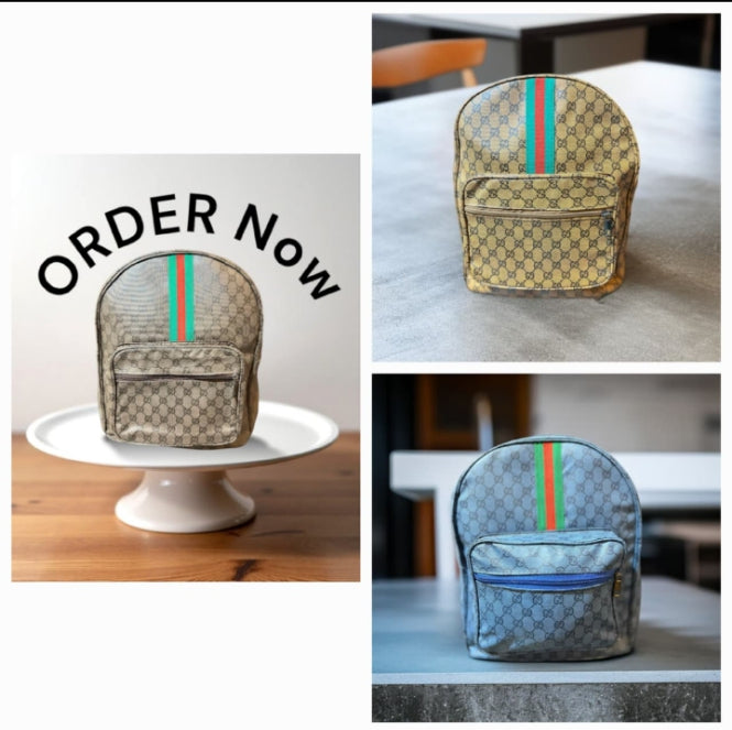 Signature Stripe Laptop Backpack | Chic, Durable Daypack for Travel & School | Unisex Striped Rucksack | Durable Backpack with Laptop Sleeve | Fashion Backpack for College | Water-Resistant Striped Bag