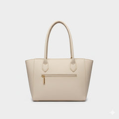 Everyday Leather Shoulder Bag with Exterior Zip Pocket - Versatile Women's Purse | Practical Leather Handbag | Crossbody Zip Pocket Bag | Ladies Daily Shoulder Bag | Soft Leather Everyday Bag