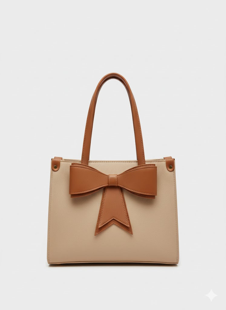 Aesthetic Bow Charm Tote Bag | Cute Canvas Shoulder Bag for Women | Aesthetic Tote Bag | Canvas Shoulder Bag | Cute Tote Bag | Large Capacity Handbag | Women's Bow Purse